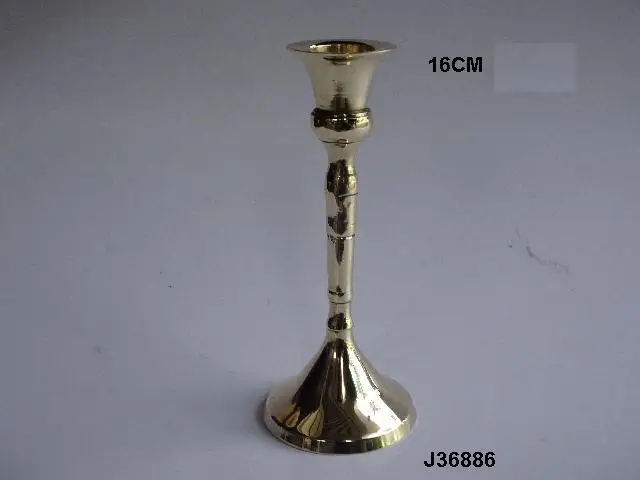 Конусный подсвечник металлический Прочный латунный Пасхальный центральный элемент свадебный подарок простой маленький винтажный