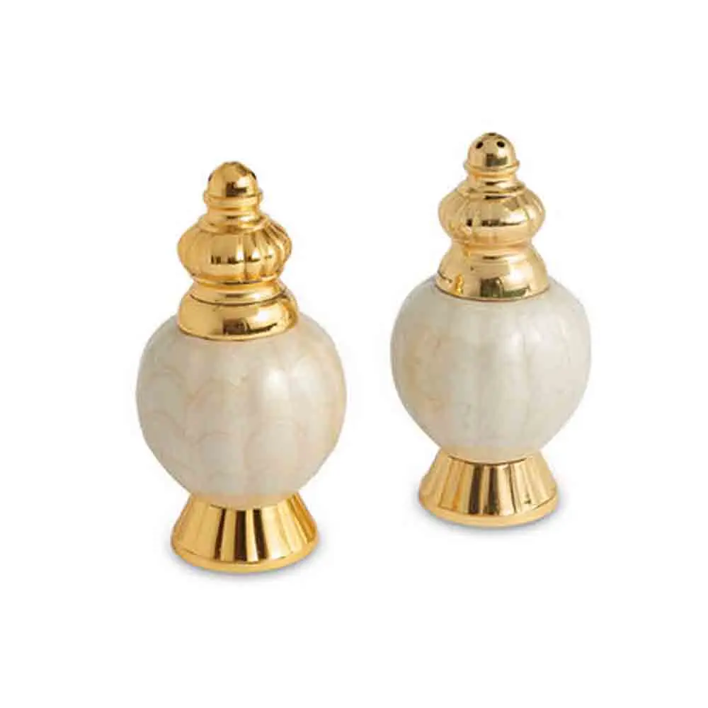 Pearls of White Luxury and Modern Design Handmade Salt and Pepper Shaker Hot Selling and High Quality Direct Indian factory Sale