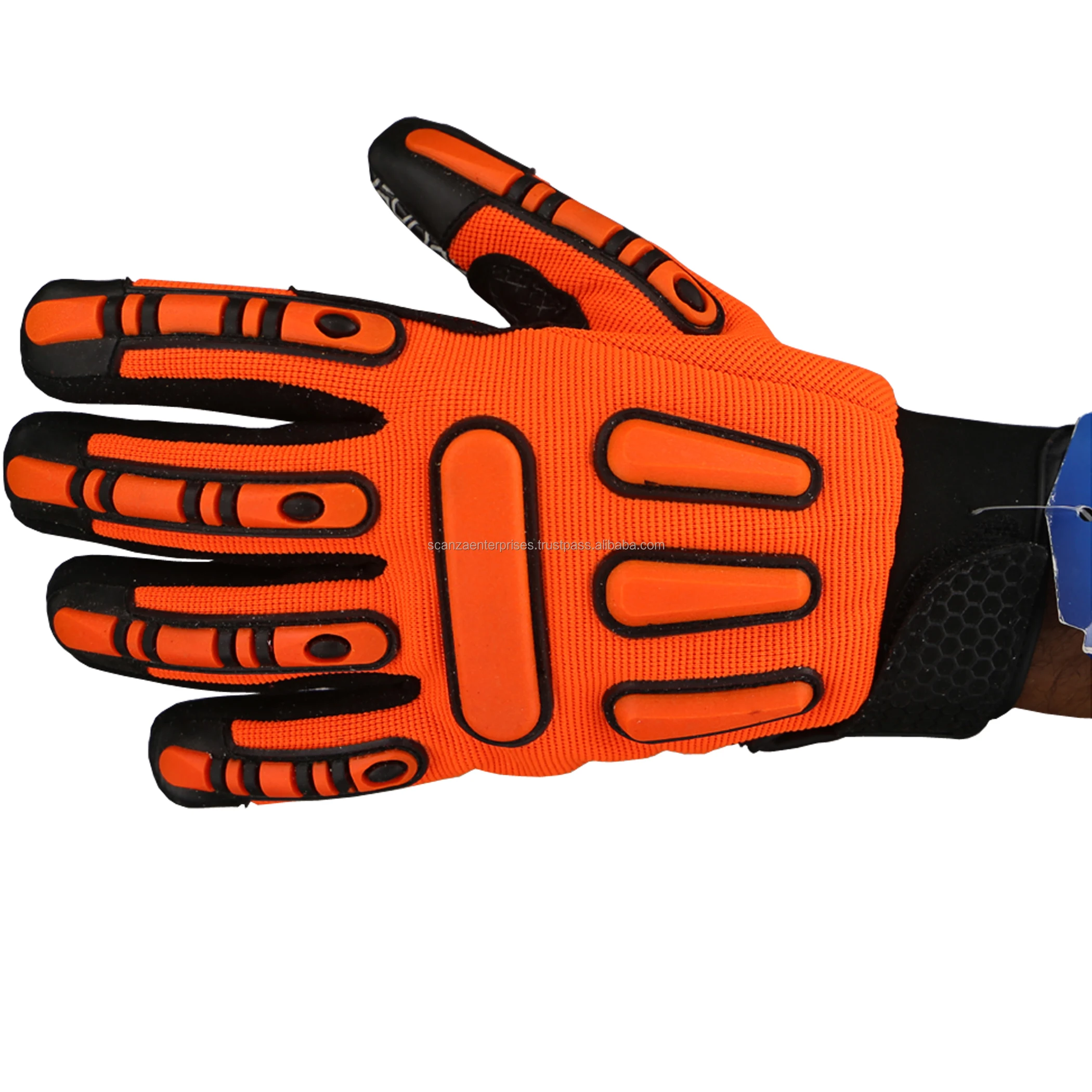 Anti-Slip IMPACT KNUCKLE Safety Leather Gloves Oil & Gas Extraction Gloves