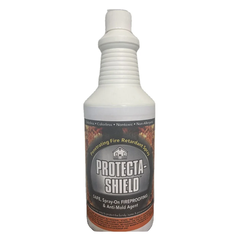 Protecta-Shield Fire Retardant Non Allergenic Safety Spray Bottle Odorless and Colorless Nontoxic Fire Safety Chemical Supplier