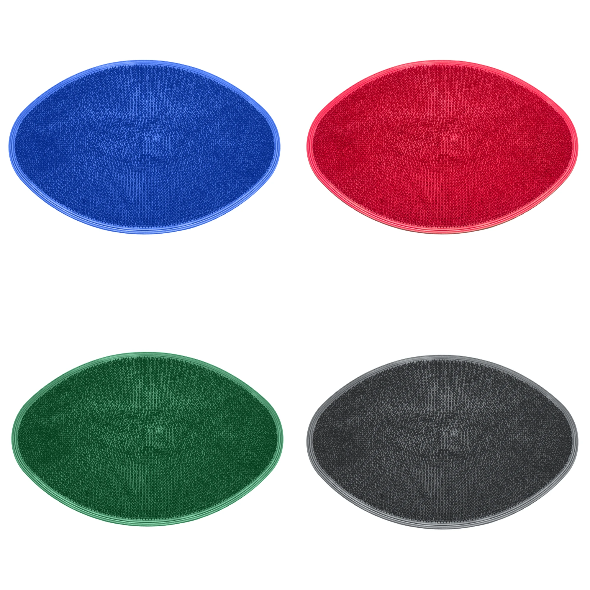 2022 New Product Feather Soft Texture Natural Rubber Floor Mat Grey 49cm x 75cm Strong Bristles Effectively Clean Dirt