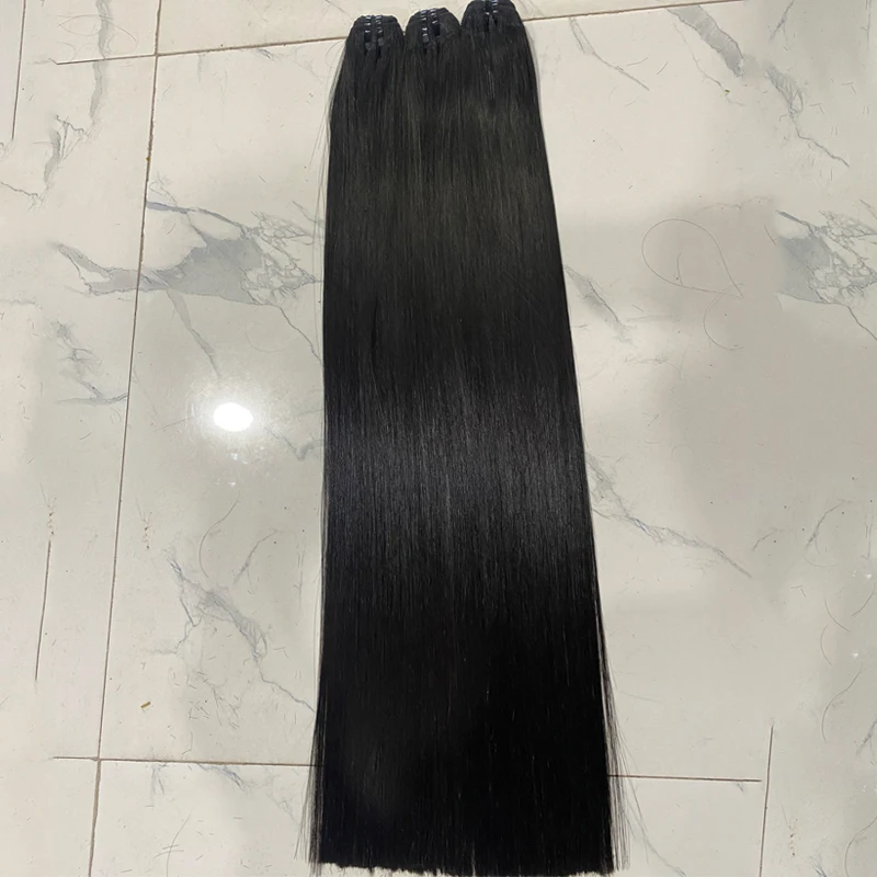 No Change Texture After Washing 28 Inch Bone Straight Human Hair Extensions Bundles With Closure