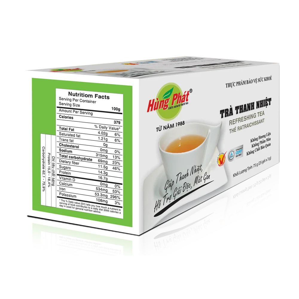 Organic Health Slimming Refreshing Tea in Vietnam Blended Flavored Herbal Bagged Tea with 2 Years Shelf Life ISO Certified