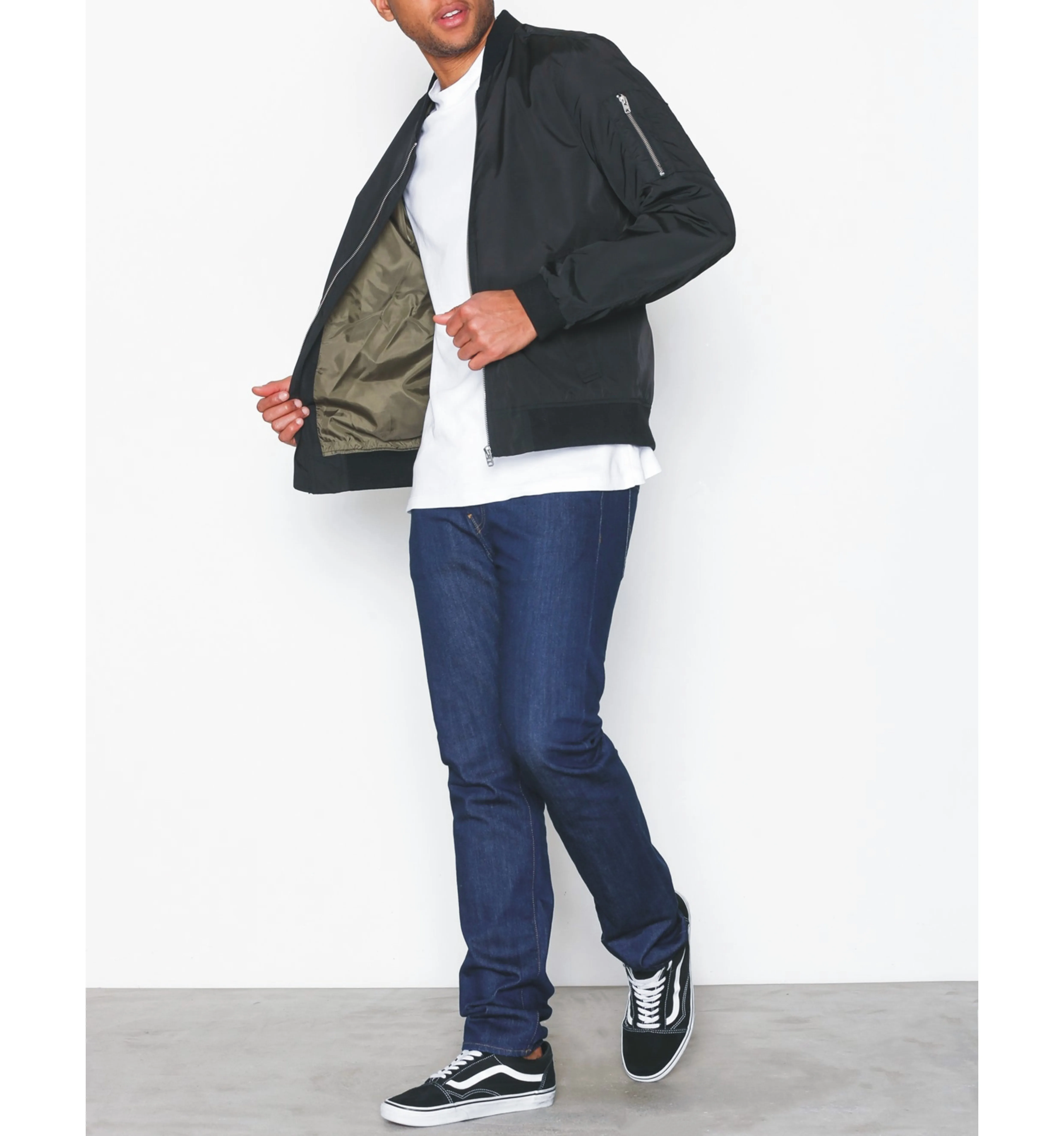 Custom Bomber Jacket Nylon Plain MA-1 Flight Jacket Men / sleeve pocket bomber jacket / alpha bomber jacket