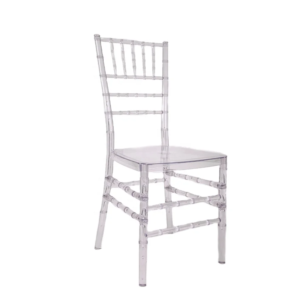Durable Acrylic Wedding Transparent Chair Event Crystal Stacking Banquet Chair Clear Resin Chiavari Chair