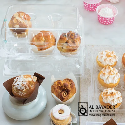Al Bayader clear Plastic Cake