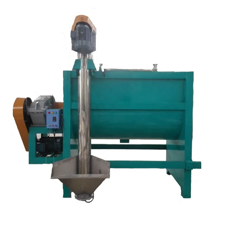 Plastic Sheet Crushing Material Semi-automatic Stainless Steel Horizontal Screw Mixer