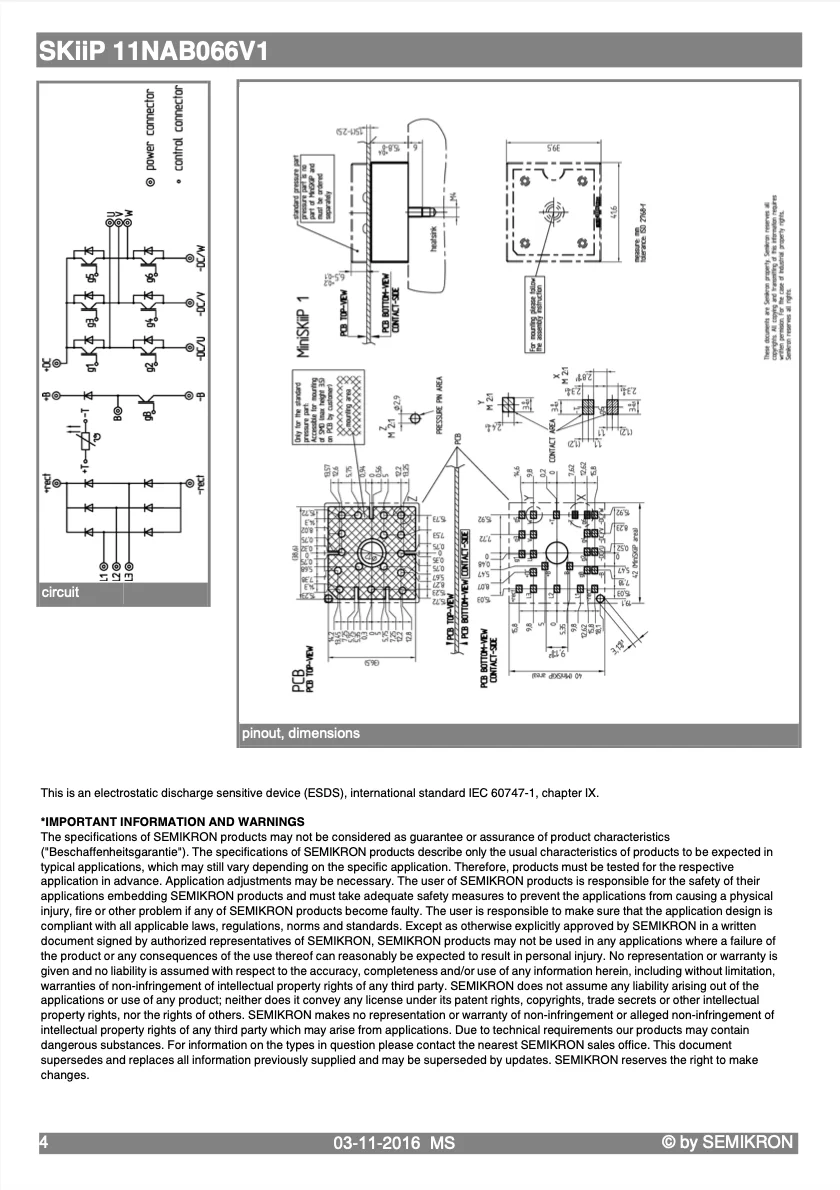 With Best Price Original And Certified SKiiP 11NAB066V1 IGBT 3 (Trench) Monitoring Technique 600V