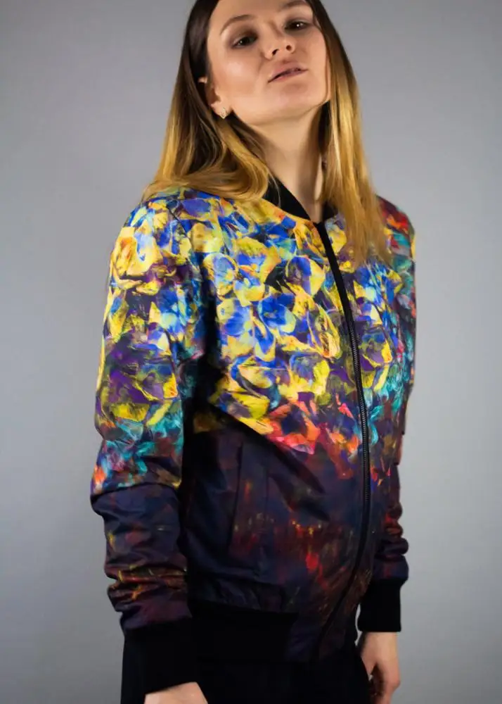 
Wholesale Jackets Wholesale Floral Printed Sublimation Jacket 