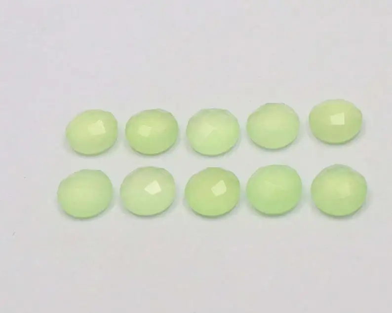 Натуральный Халцедон из преннита, 18 мм, круглые серьги-шашки, ожерелье из драгоценных камней, Калиброванные кольца, ювелирные изделия, бисер на удачу на день рождения