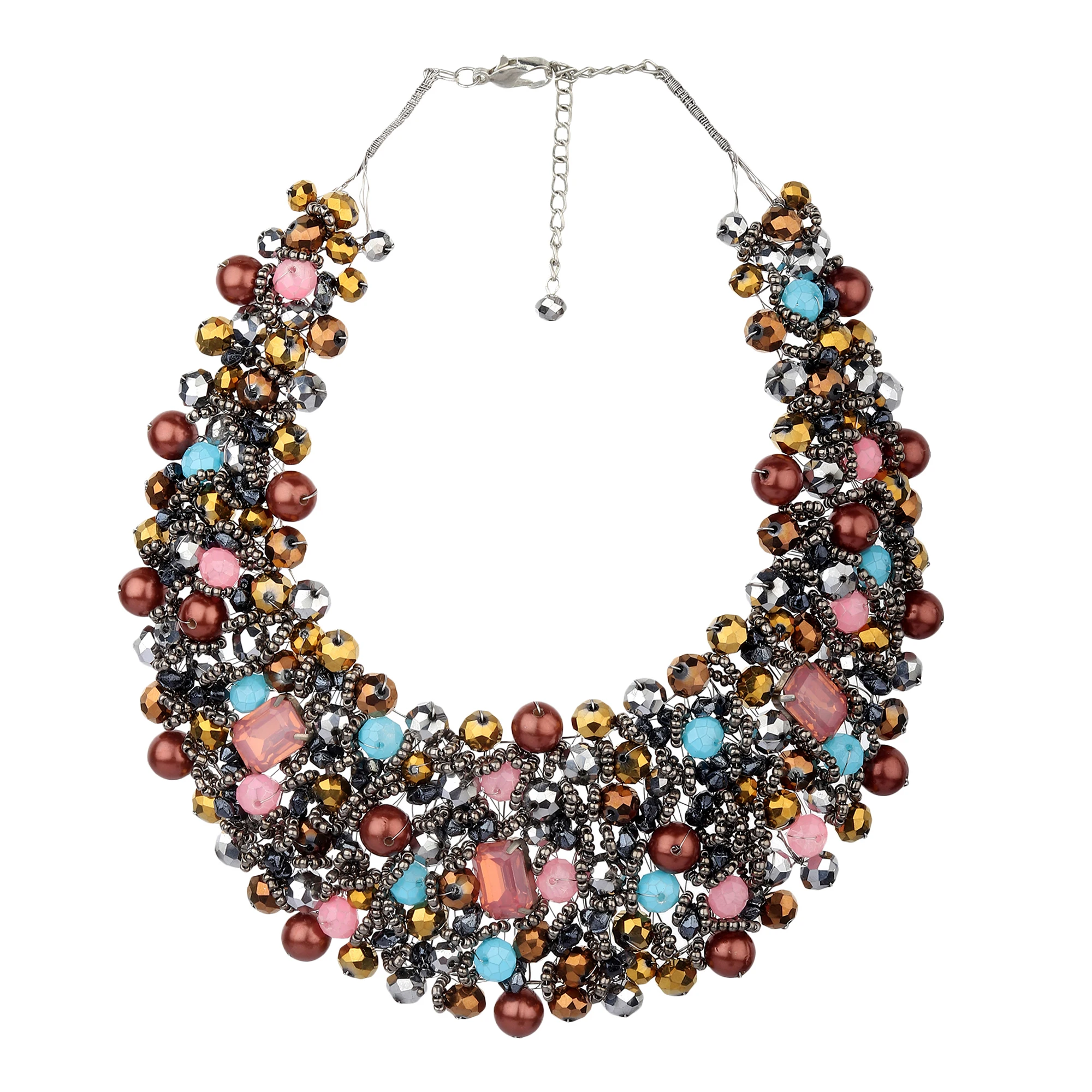 Buy Top Handmade Cute Beach Necklace Daisy Flower Boho Colorful Beaded Choker Necklace For Women And Girls