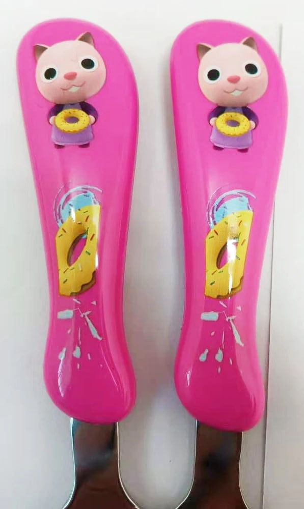 Children  Flatware learning cutlery Cute and Colorful, Easy Grip baby self-feeding cutlery Smeta Audit