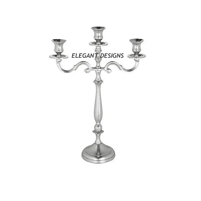  Украшение для отеля Позолоченный Канделябр большого размера со стеклянным дымовым стеклом алюминиевый дизайнерский поставщик из Индии канделябр