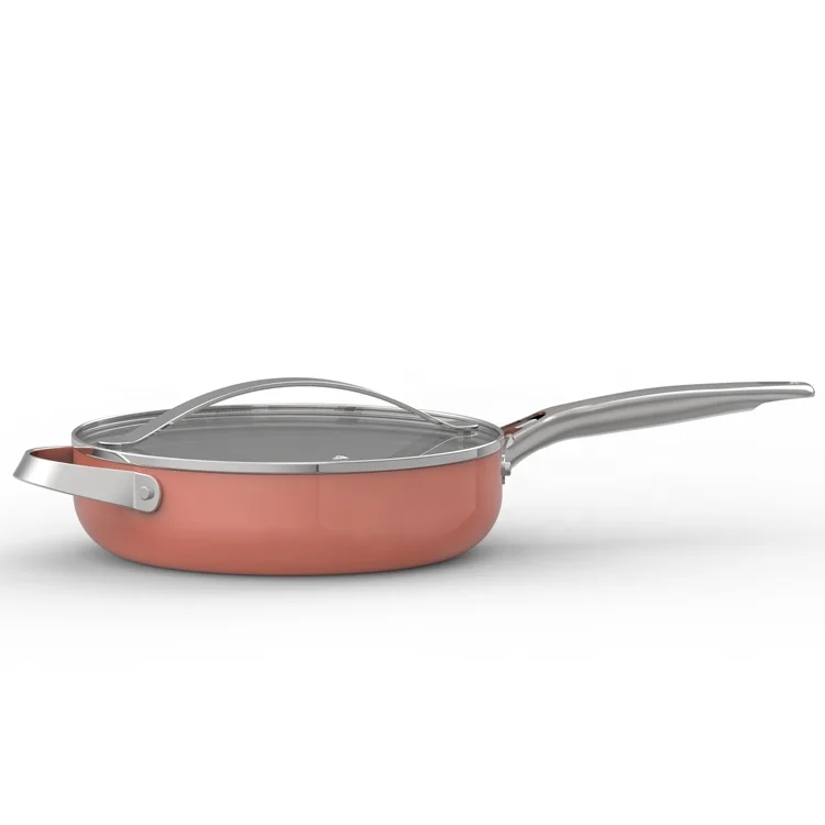 Антипригарные кованые алюминиевые кухонные индукционные керамические антипригарные кастрюли и сковородки набор антипригарной посуды