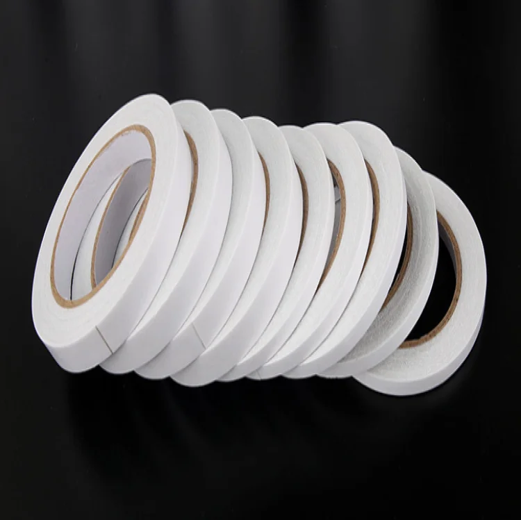 Tissue solvent acrylic self adhesive paper roll thin industrial double sided tissue tape