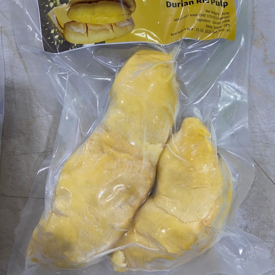 Frozen Durian Pulp With Seed, Seedless Durian Meat, Durian Ri6 Monthong Creamy Taste