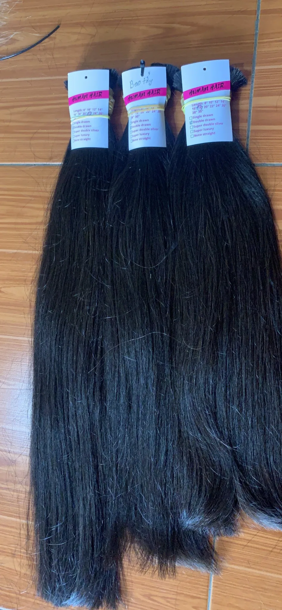 Легко отбеливать натуральными прямыми волосами с черной косточкой! 100% натуральные вьетнамские волосы высшего качества