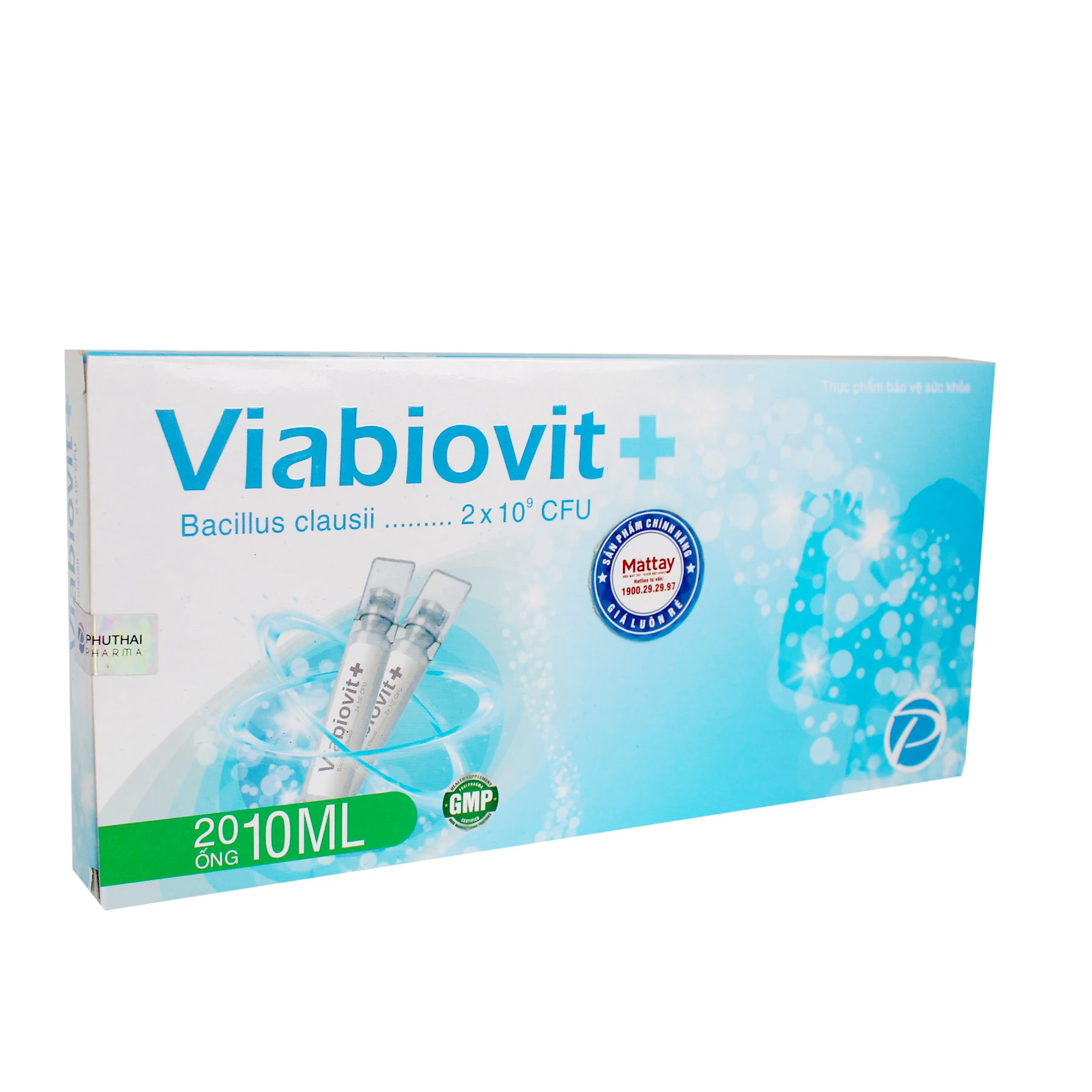 
 Пробиотики Viabiovit-коробка из 20 трубок-Пополнение полезных бактерий для кишечника  