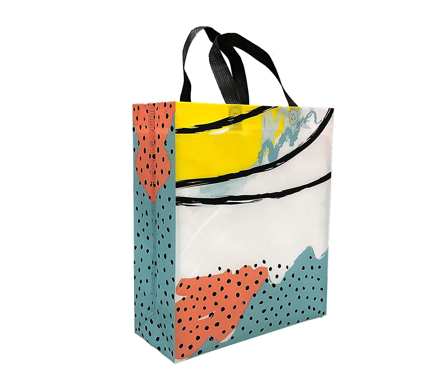 Eco friendly shopping non woven handle bag with custom size and print