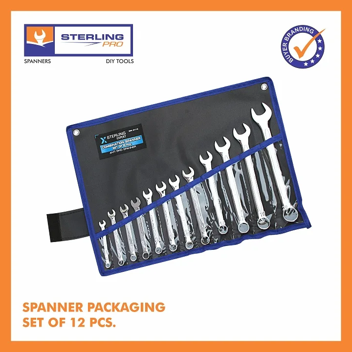 Spanners & Wrenches Elliptical Mirror Finish Satin Finish 20MM Fully Polished Chrome Vanadium Steel Nickel Plated All Brands