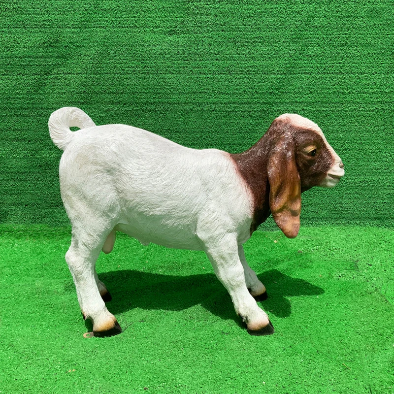 Hot - selling Zoo garden decorative life size resin animal figurines statue outdoor custom resin art sculptures goat statues