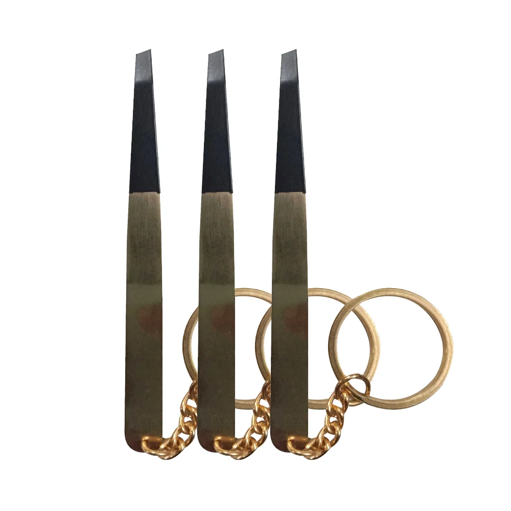 Gold Colors Stainless Steel Keychain Hanger Paper Clip Bookmark Planner Tools Soft Pvc Paperclip Type For Tweezers