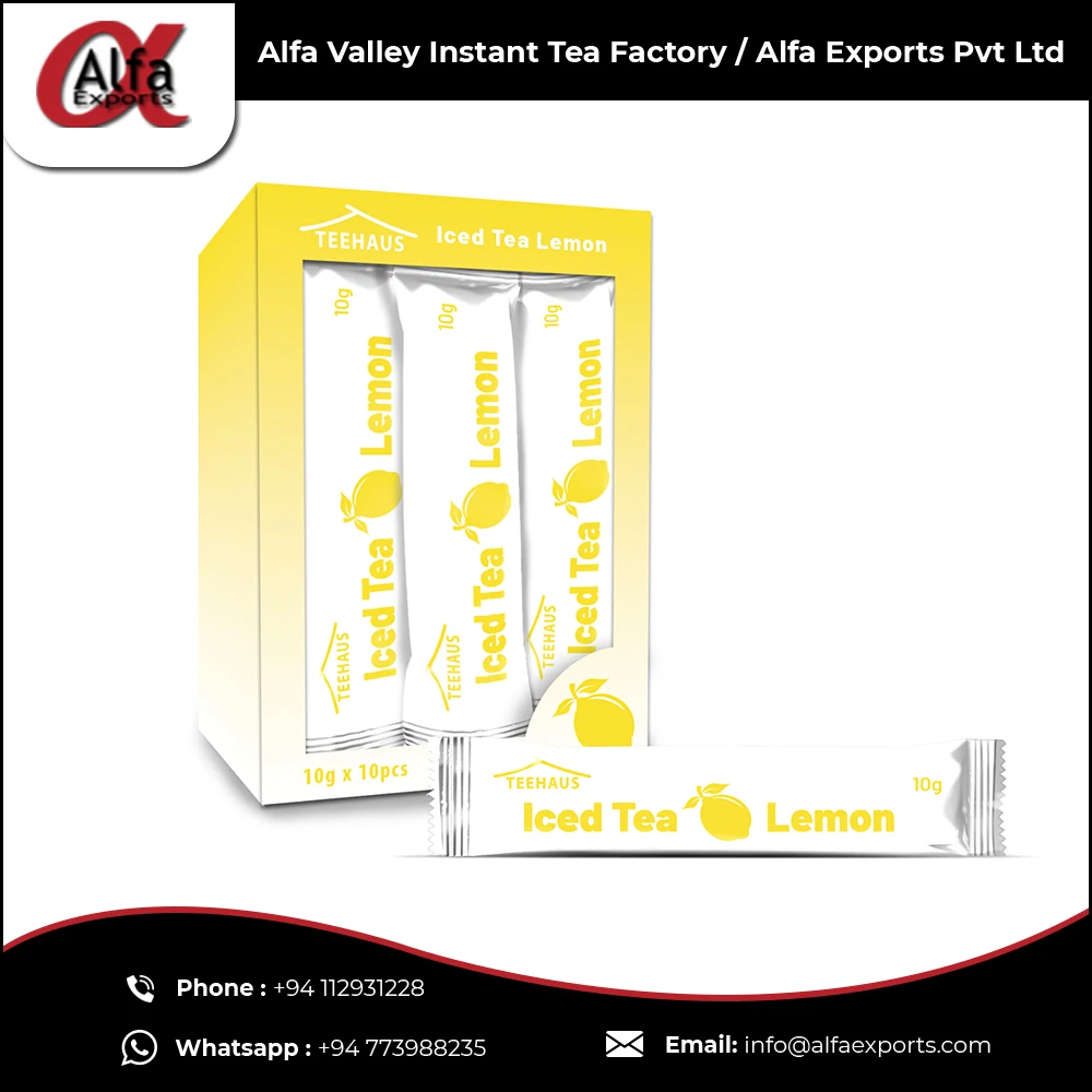 Best Beverage 100% Premium Lemon Flavor Blended 2in1 Premix Instant Ceylon Lemon Iced Tea Powder At Wholesale Price