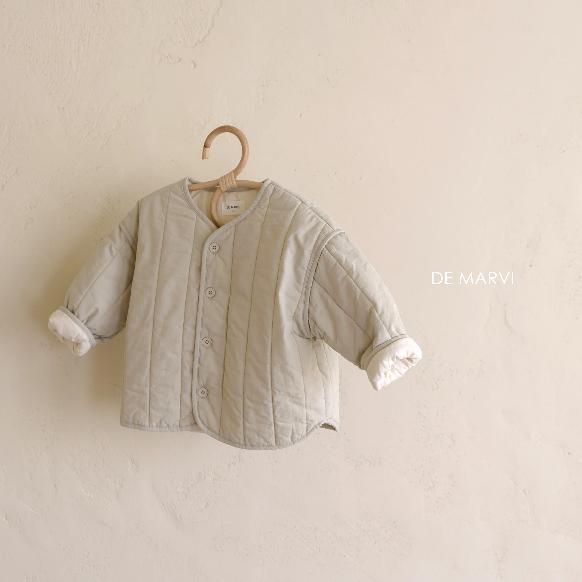 DE MARVI Children Toddler Soft Cotton Quilted Jacket Boys Girls Spring Outwear Korean Fashion MADE IN KOREA