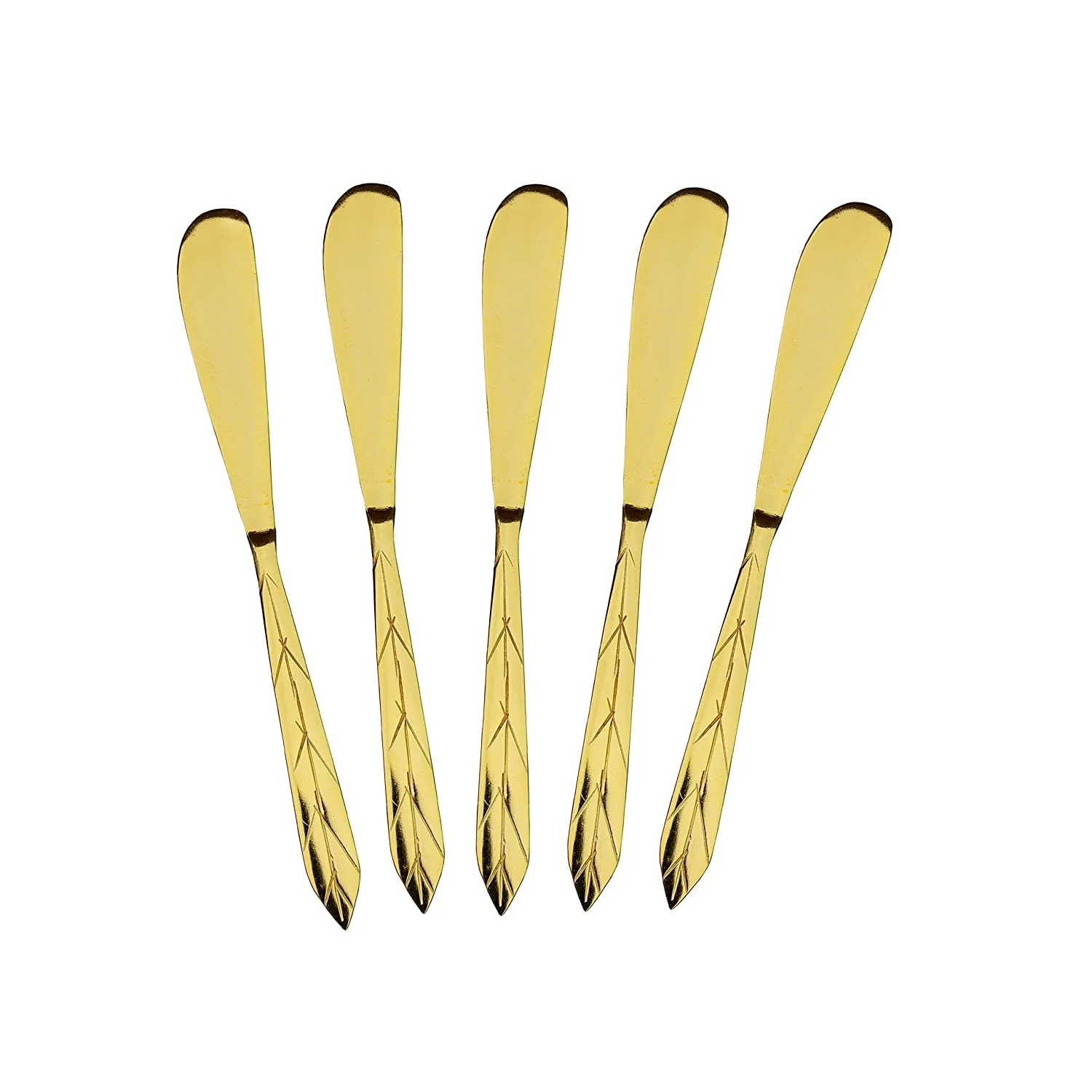 Столовые приборы ручной работы ножи для масла из нержавеющей стали с золотым покрытием столовые 17