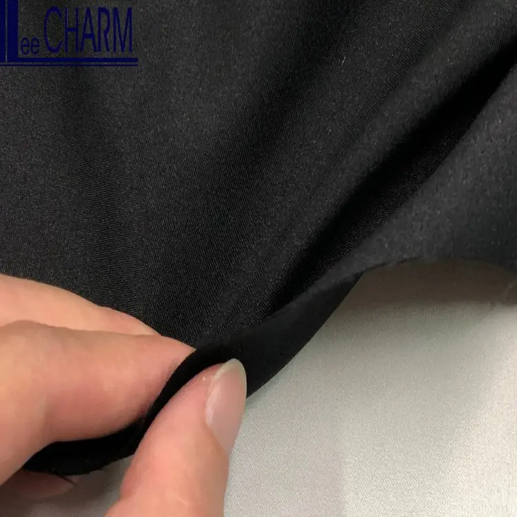 WP1380 Taiwan High Quality 100 Polyester Black Satin Nida Abaya Fabric