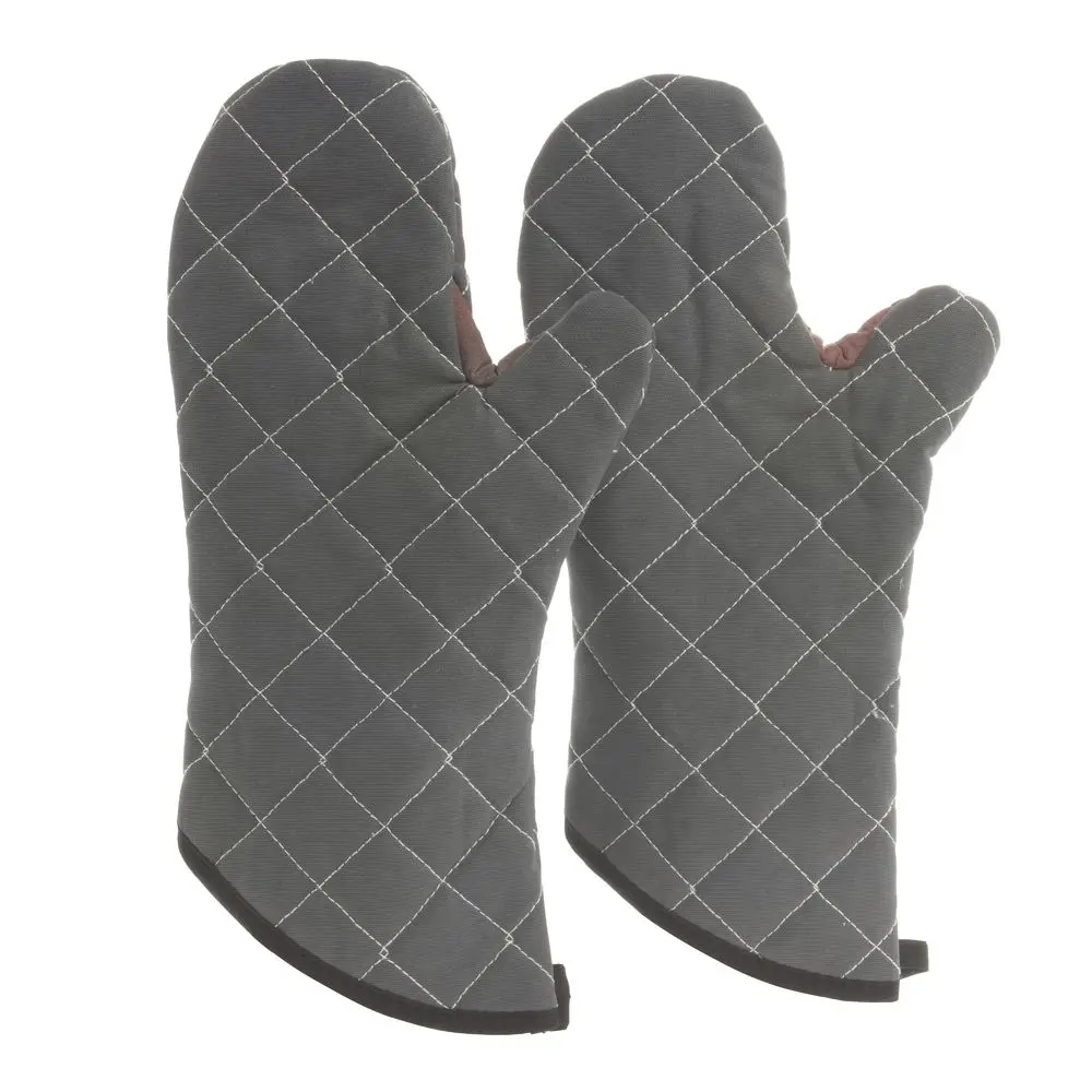  100% Cotton Silicone Printing Kitchen Oven Mitten Mitts and Pot Holder Heat