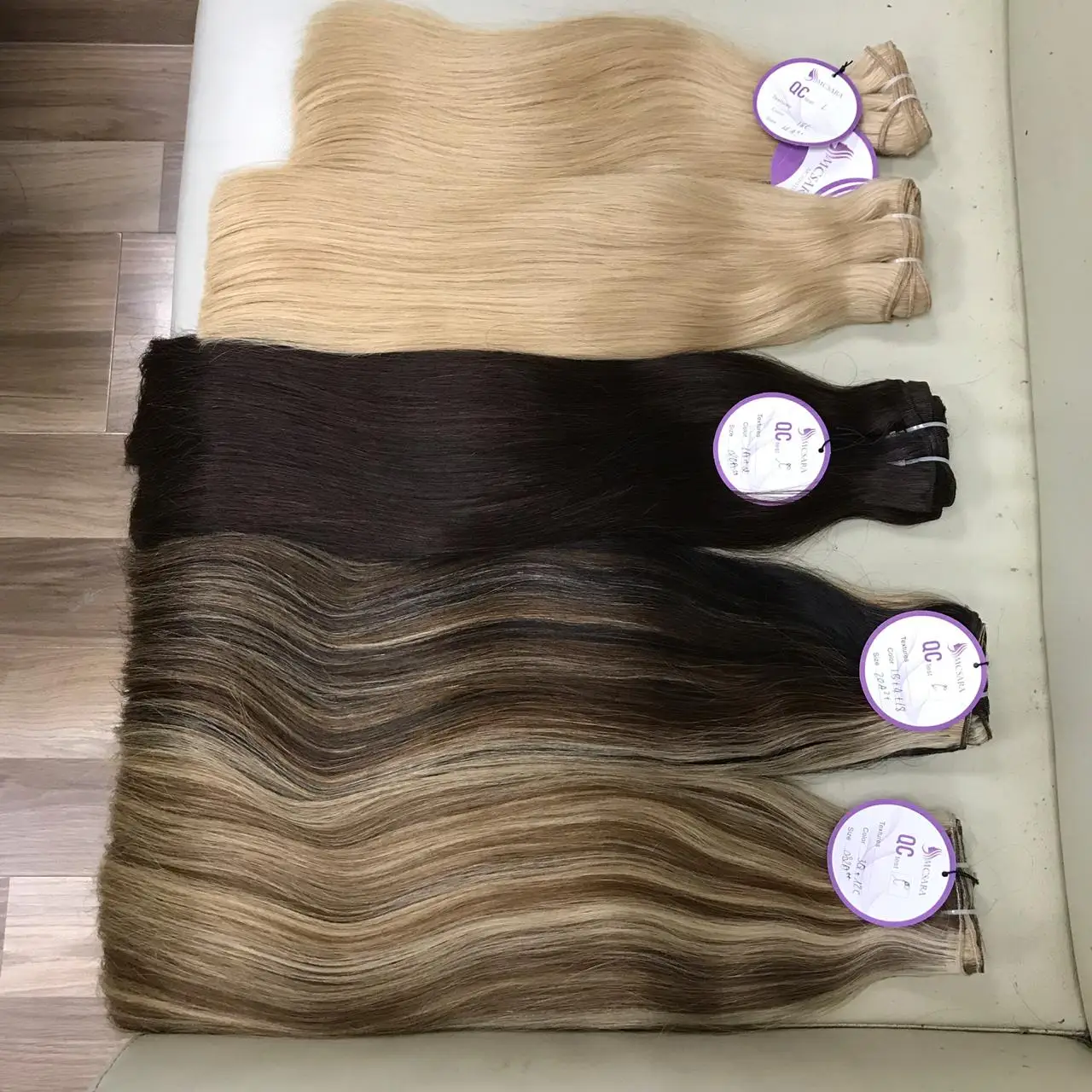  2021 лидер продаж человеческие удлинители двухсторонние волнистые волосы полноцветные mcsara компания фортепиано цвет