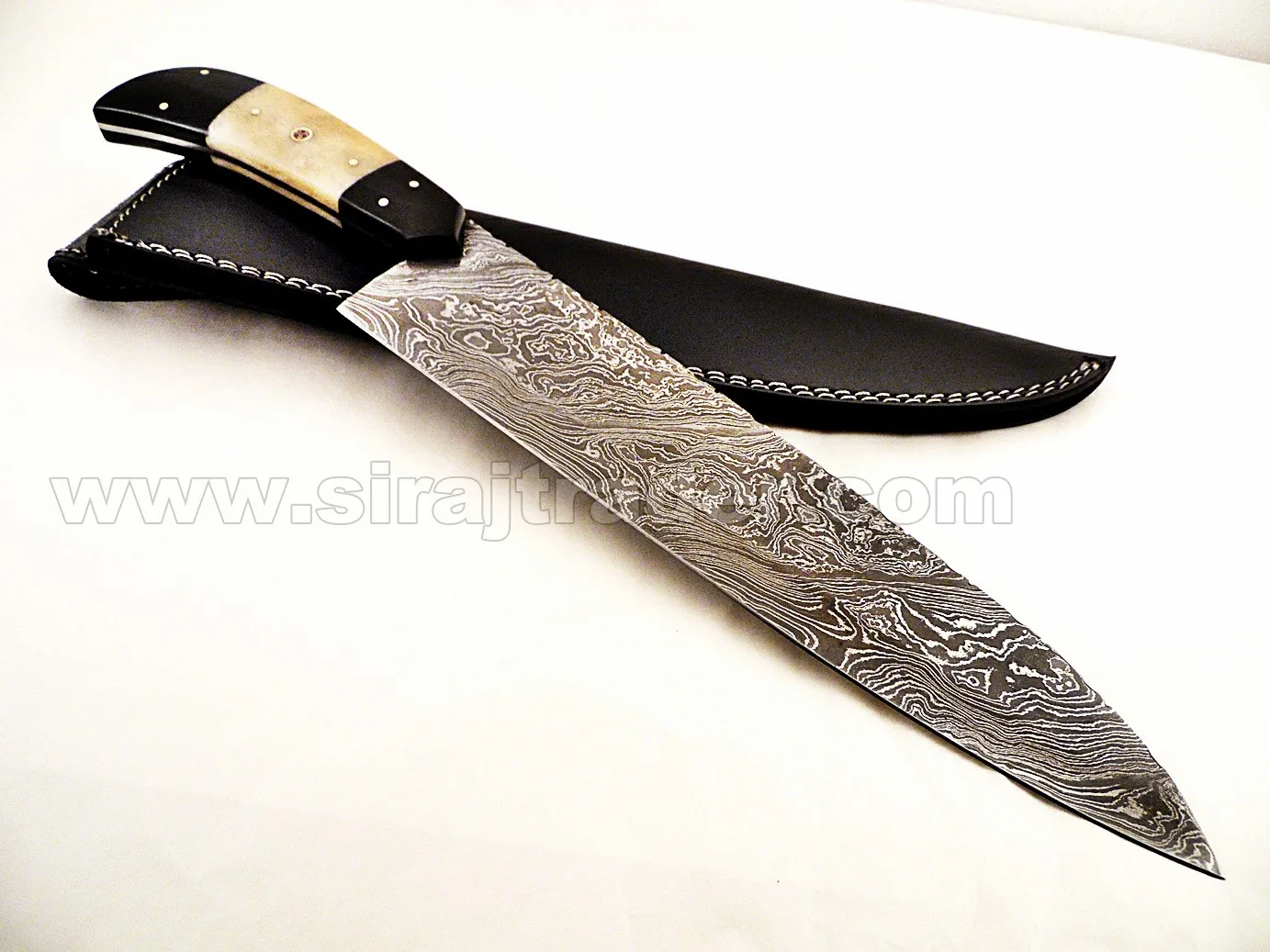 Профессиональные Кухонные Ножи ручной работы из дамасской стали кованые ножи с фиксированным лезвием ручка шеф-повара материал костяной и мозаика 10