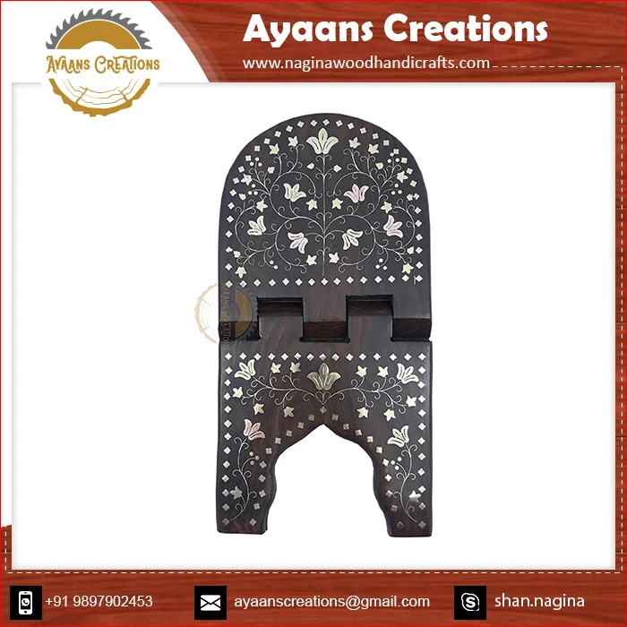 Sheesham Wood Made Superior Quality Holy Book Stand With Customized Designs And Sizes Available