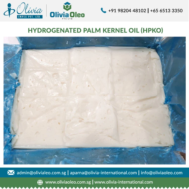 HPKO SMP 38-42 Vegetable Fat Hydrogenated Palm Kernel Oil For Confectionery Fats Oils With Low Prices