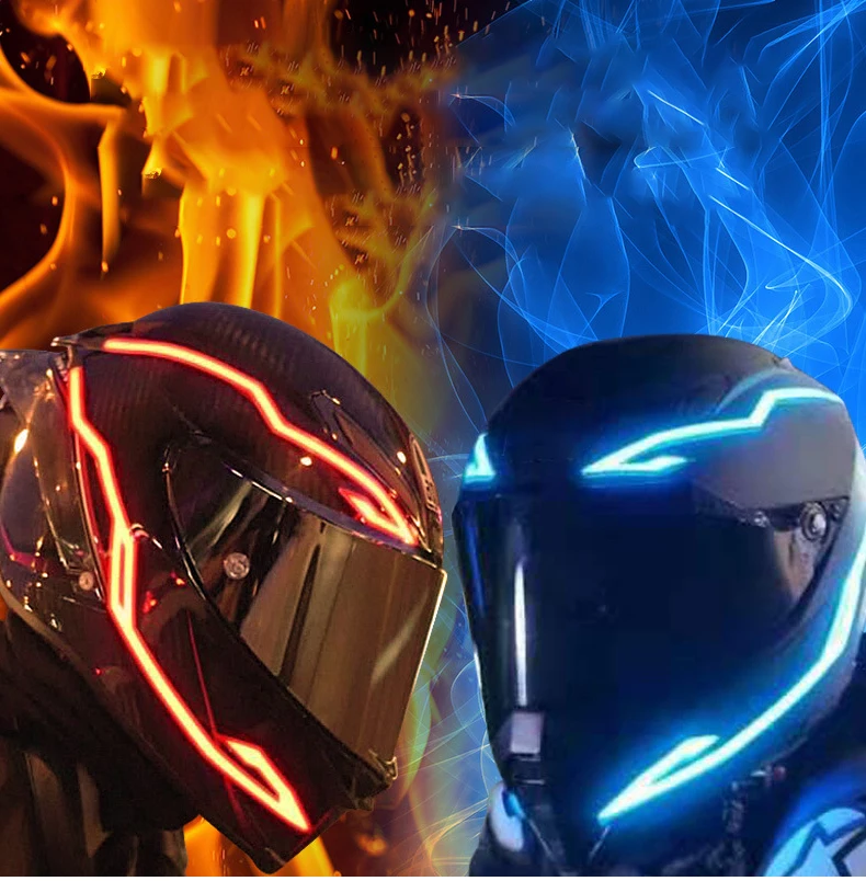 Newest safety signal warning cool shapes led helmet bar motorcycle accessories riding helmets led helmet light strip