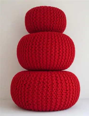 indian rope pouf knitted pouf