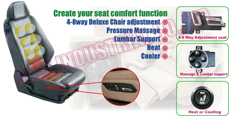 Car seat parts air massage part switch cool heat assembly auto control  modification lumbar seat control car parts