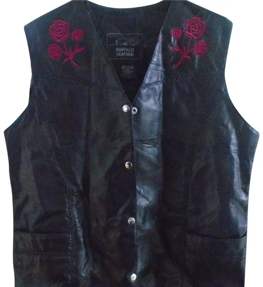 
biker leather vest 