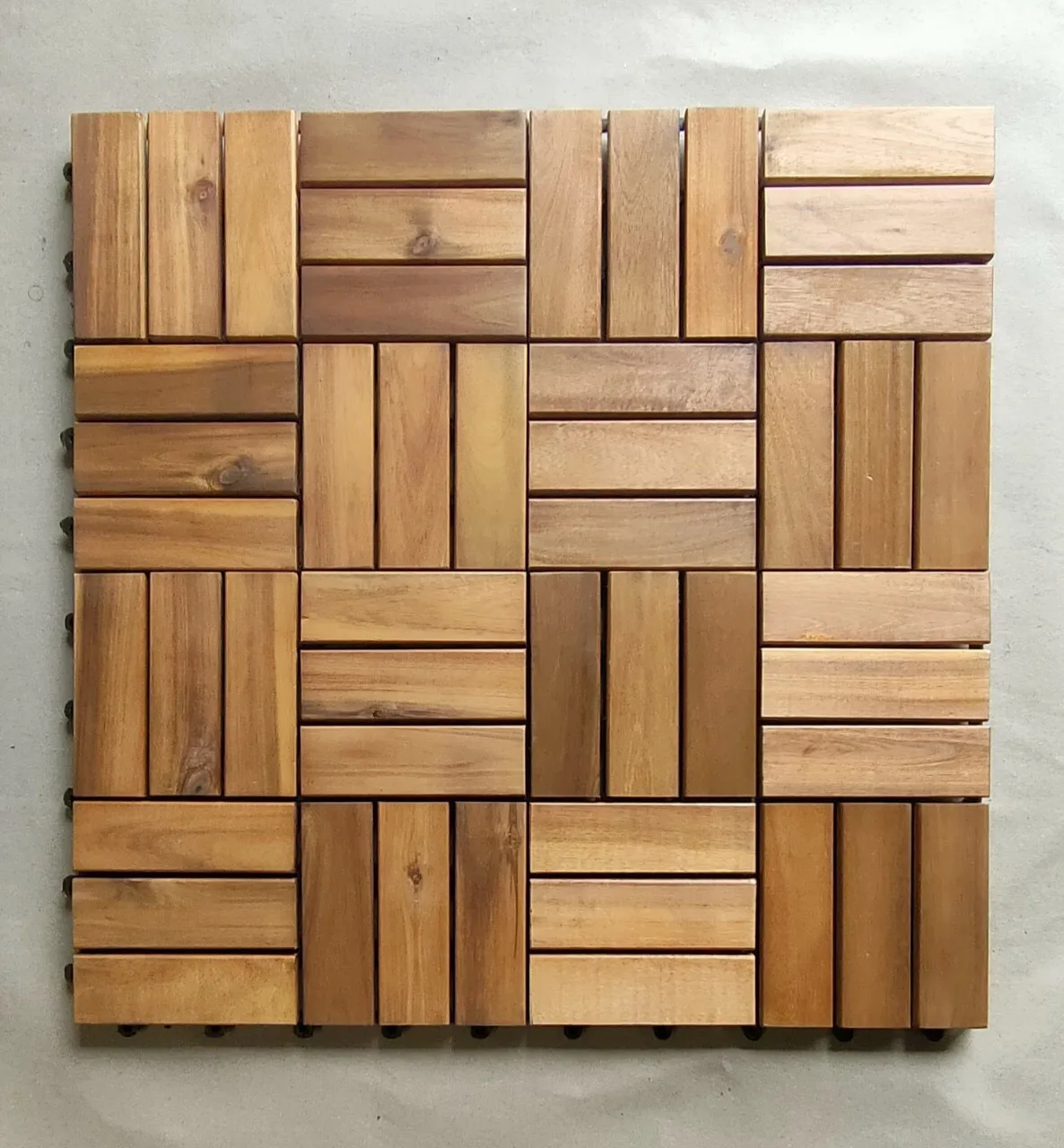 Eco-Friendly Water proof Wooden Composite Pavement easy Install Interlock Tiles Tiles Outdoor Garden