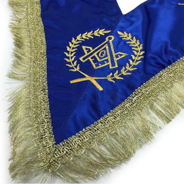 Masonic Master Mason Apron With White Fringe For Sale Product 2022 High Quality New Design Apron