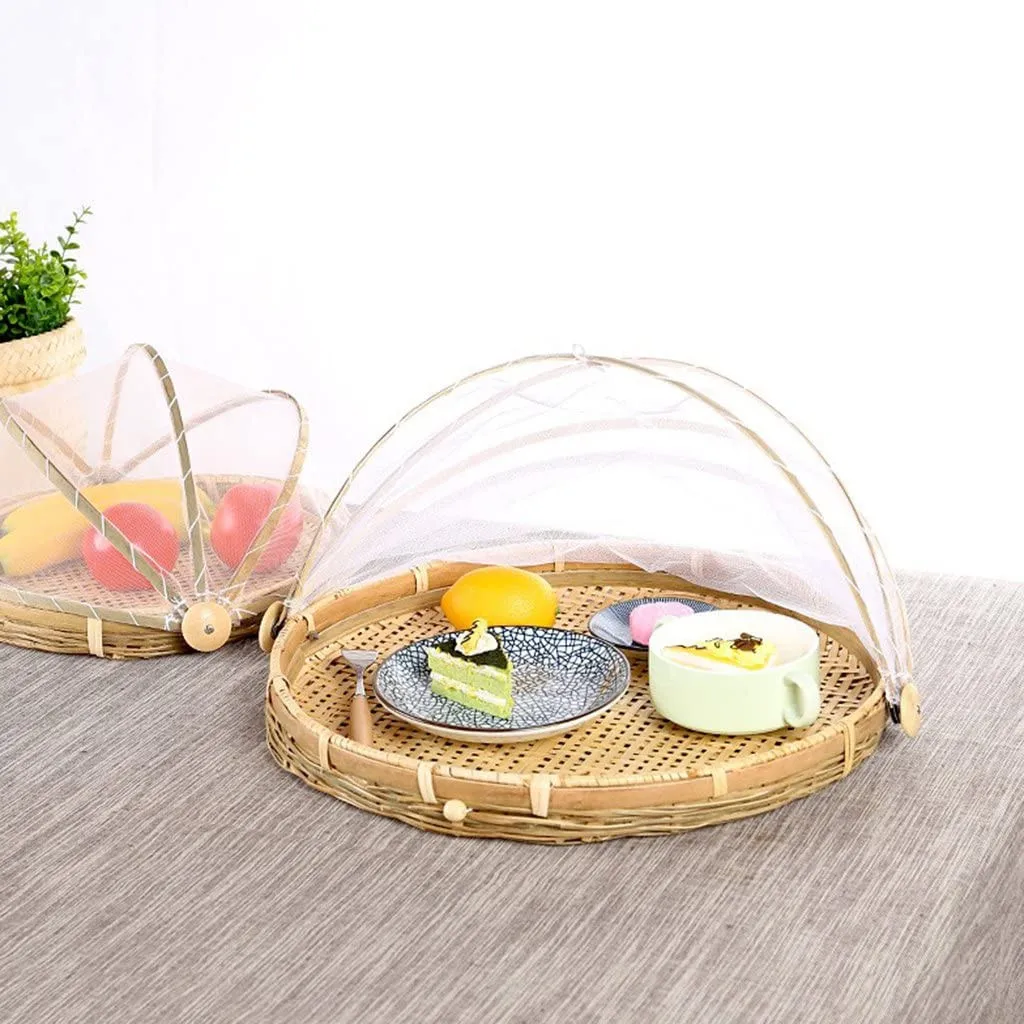 
NATURAL BAMBOO HANDWOVEN FOOD SERVING BASKET MADE IN VIET NAM, BEST PRICE 2021 