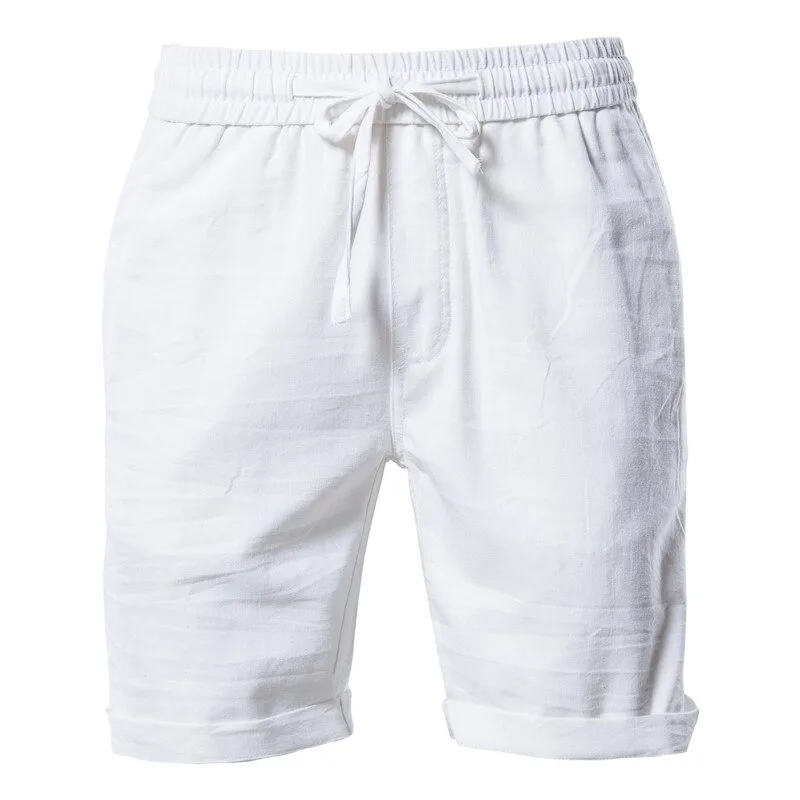 Шорты мужские из хлопка и льна, домашняя одежда, пляжные, по индивидуальному заказу, симпатичные цветные