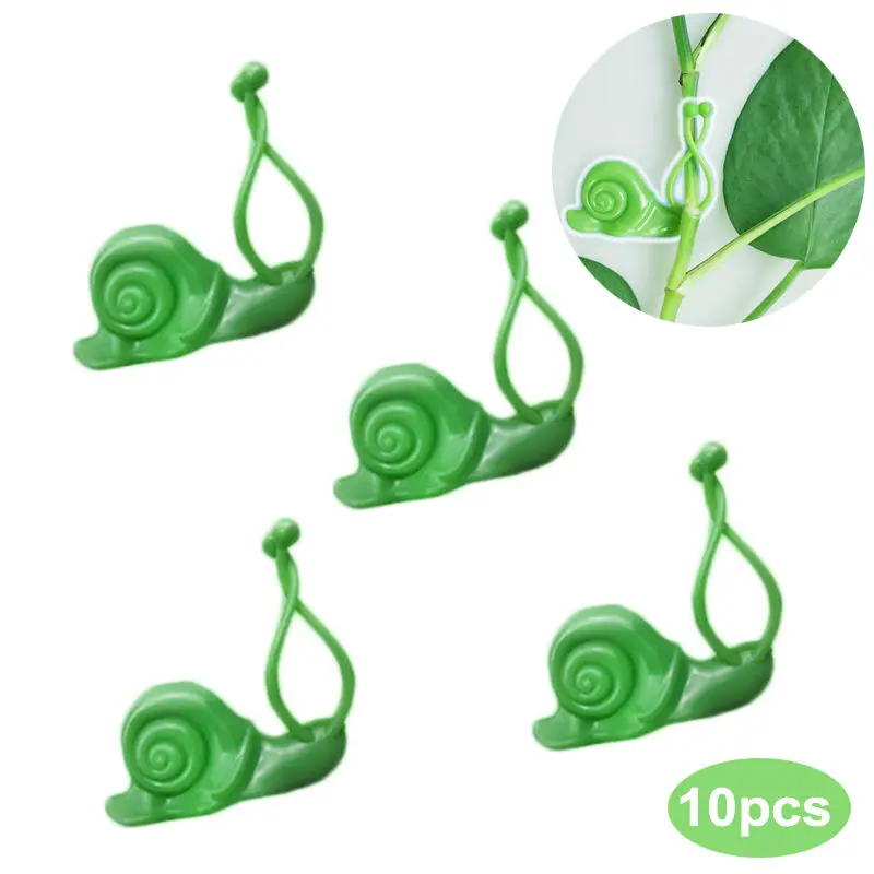 10PCS Adhesive Snails Plant Climbing Wall Fixture Clips, Creative Cable Cord Organizer Wall Vines Fixing Clips Cable Organizer