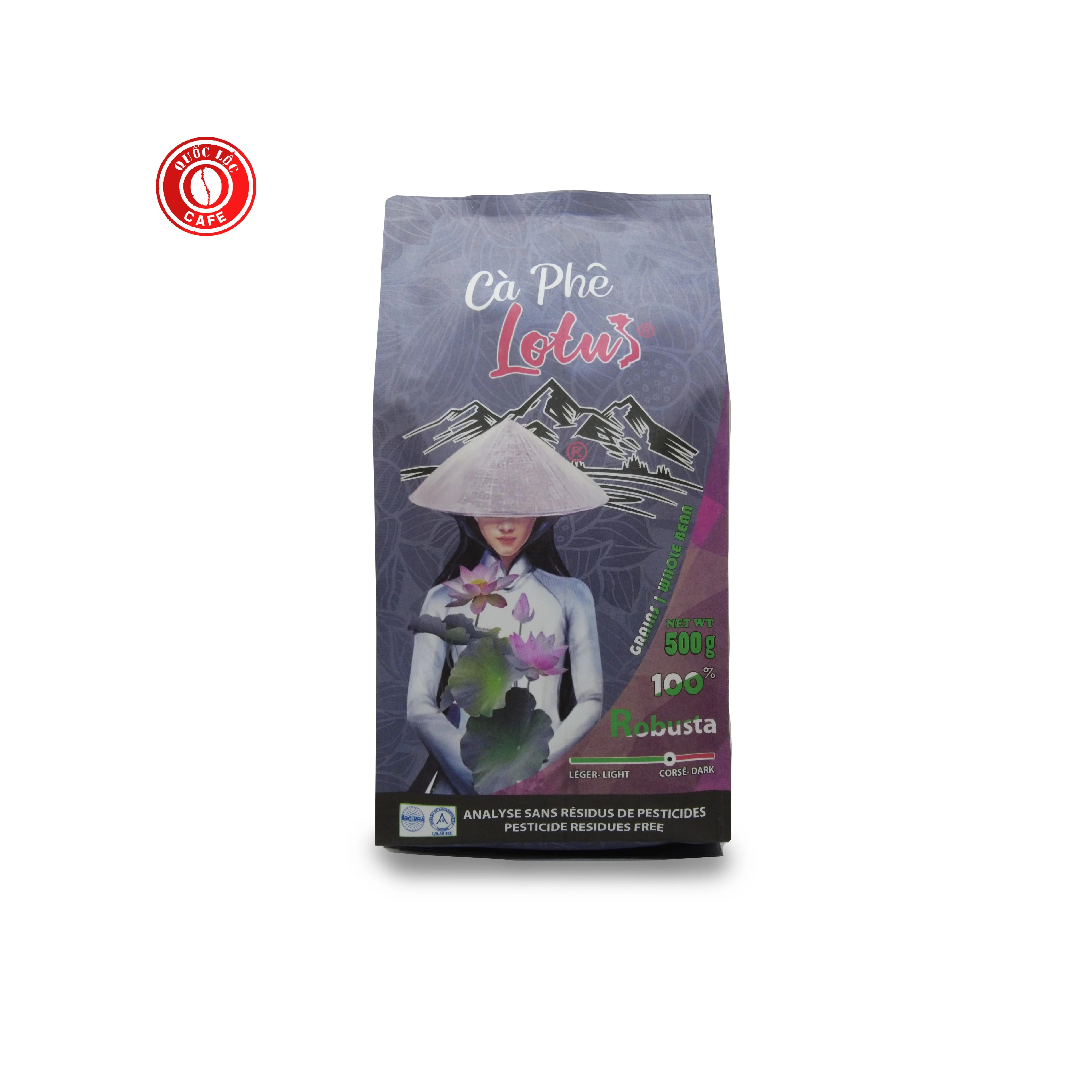 
Packing in Bag 12 months Shelf Life Hot Air Roast Type 100 % Robusta Lotus Robusta coffee from Vietnam 