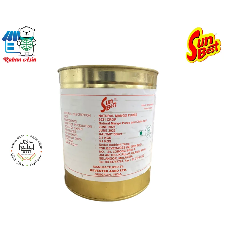 Лидер продаж малазийский бренд SunBest натуральная пюре манго 3 1 кг