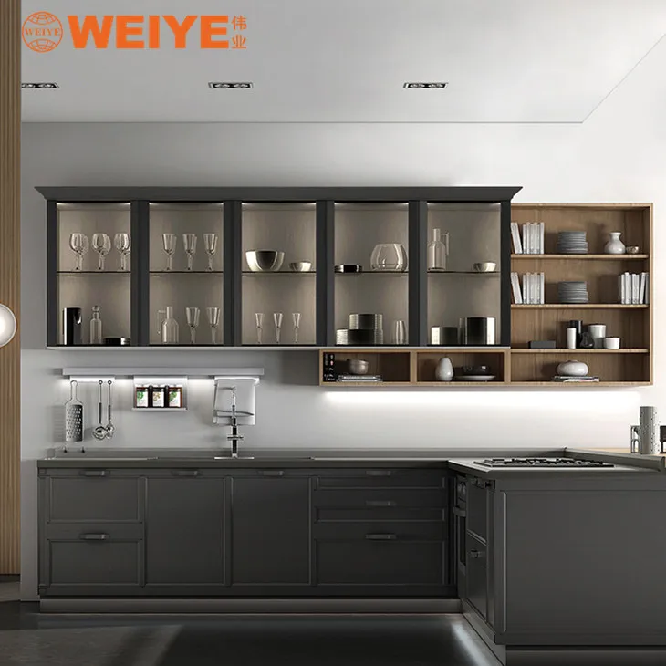 Custom Kitchen Furniture Modular Designs fireproof aluminium honeycomb panel aluminium Kitchen Cabinet