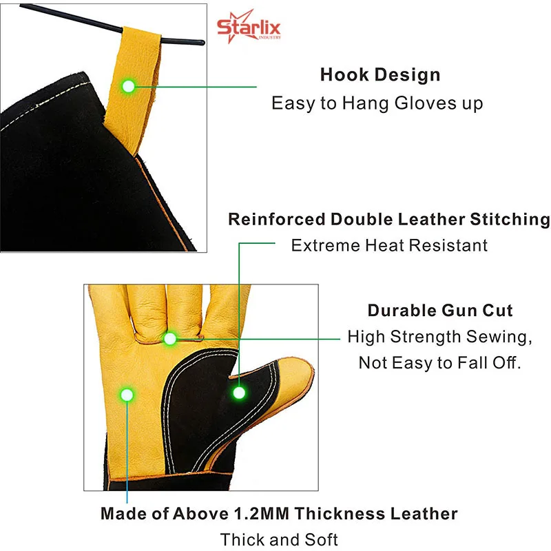 
Welding Gloves 2020 Hot Selling Best Quality Cost-effective Products Leather Construction/heat Resistant Gloves/fireplace Gloves 