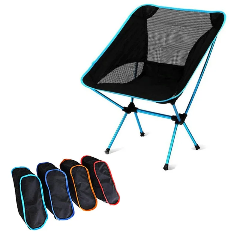 Travel Ultralight Folding Chair High Load Outdoor Camping Chair Portable Beach Hiking Picnic Seat Fishing Tools Chair