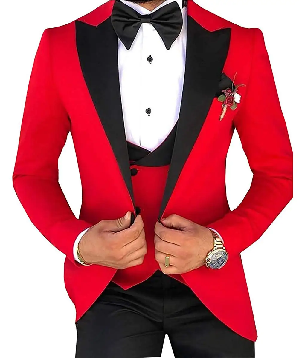 New Design 2021 Wedding Blazer Tuxedo Suits Set for Men Business Suits Accept OEM Button Fly Flat Front 5- 7 Days 1 Button 30